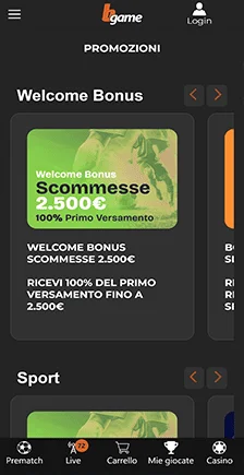 bgame bonus e promozioni
