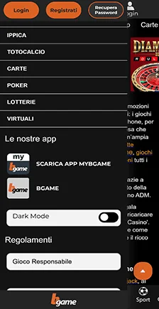 bgame esperienza del mobile